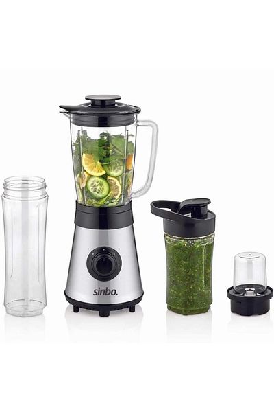 Sinbo Shb 3190 Smoothie Blender Set - 2 Different Size Glasses with Gift