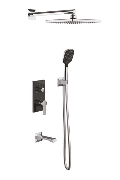 TESKA Ciera Three-Way PPRC Body Concealed Bathroom Faucet-Black
