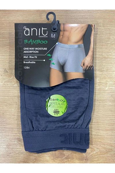 Anıt 5 τεμάχια μονόχρωμο Lycra Breathable Bamboo Ανδρικό Boxer 96% Bamboo 4% Lycra