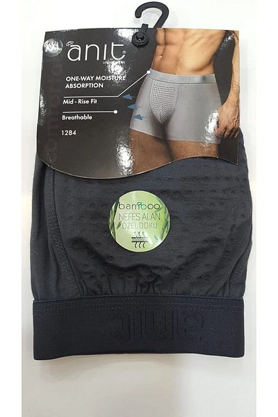 Anıt 5 τεμάχια μονόχρωμο Lycra Breathable Bamboo Ανδρικό Boxer 96% Bamboo 4% Lycra