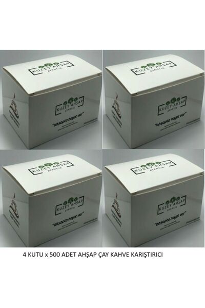 Genel Markalar 500 Adet Ahşap Tahta Karıştırıcı Çay Kahve Karıştırma Çubuğu X...