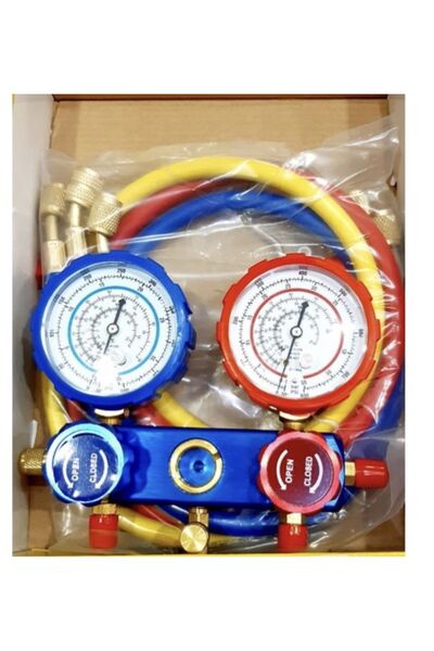 sarcool GAZ MANİFOLT ÇİFT SAATLİ HORTUMLU (22-404-134-410)