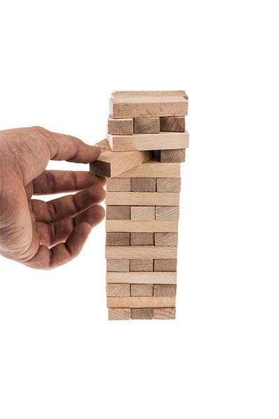 Akıl Oyunları Akademisi Balance Game Wooden 54 Piece Jenga 1St Quality Large Size - Same Day