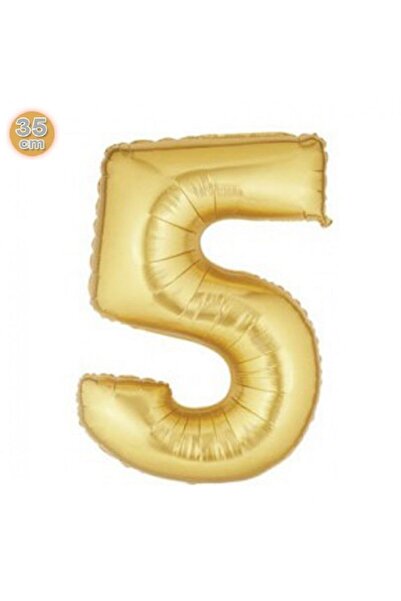 ikm balon Number Balloon Foil Small Size 16 Inch 35 Cm Gold 5