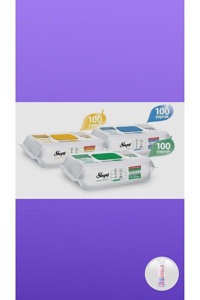 Sleepy Easy Clean Surface Cleaning Towels 3 Packs of 100 300 sheets (With Makeup Cotton Gift)
