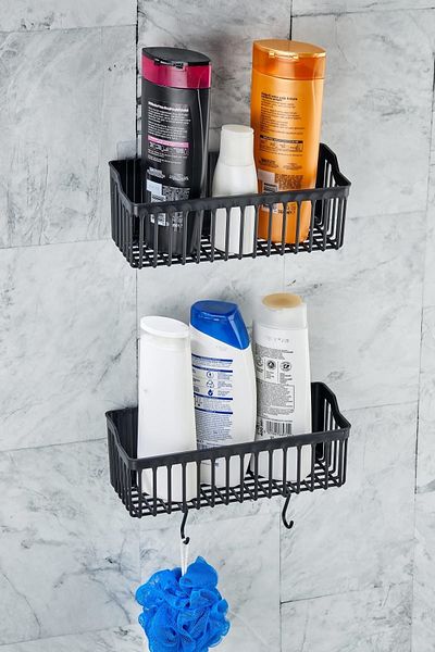 ASlife Home 2 τεμ. Αυτοκόλλητη πλαστική οργάνωση ραφιών