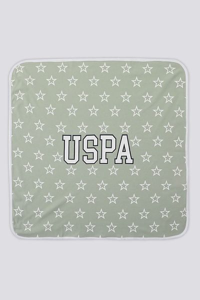 U.S. Polo Assn. U.S. Polo Assn Light Green Star Pattern Baby Blanket