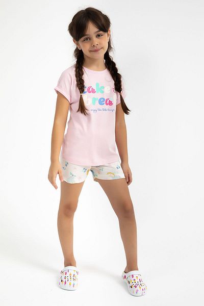 ROLY POLY Rolypoly Take A Break - Light Pink Girl's Shorts Set