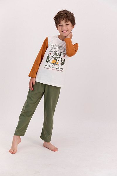 ROLY POLY Rolypoly Cowboy Cream Boy Pajama Set