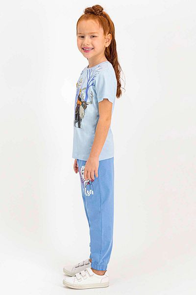 Frozen Girl's Cream Short Sleeve Pajama Set - Licensed Countries Snow