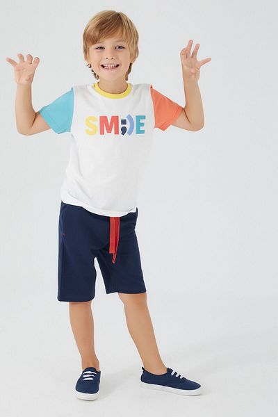 ROLY POLY Set Bermude Rolypoly Smile Cream Boy