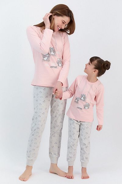 ROLY POLY Girl's Rolypoly Smile Every Day Powder Pajama Set