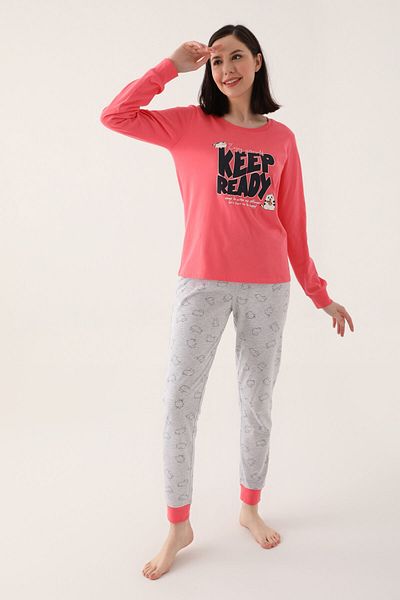 Rolypoly Women's Pink Long Sleeve Pajama Set
