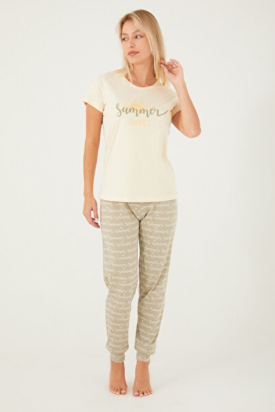 Arnetta Γυναικείο Σετ Πιτζάμες με κοντομάνικο Summer Sweet Cream