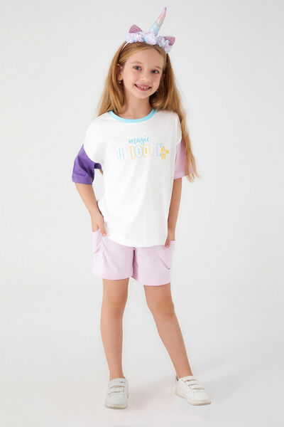 ROLY POLY Rolypoly Magic Unicorn Cream Girl's Shorts Set