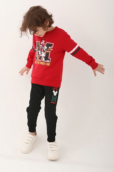 Mickey Mouse Disney Boy's Red Tracksuit Set