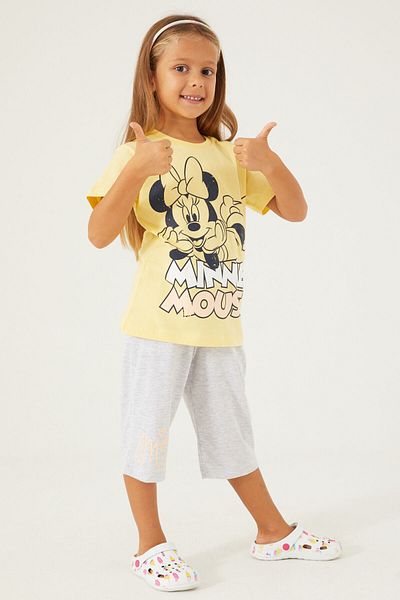 Minnie Mouse Sweet Candy Minnie Yellow Girl's Capri Set