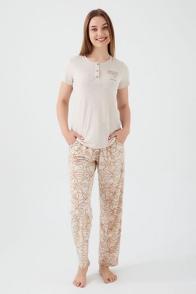 Pierre Cardin 8521 Tropical Vibes Γυναικεία κοστούμι πιτζάμα με κοντό μανίκι