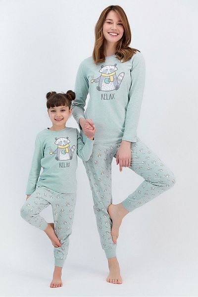 ROLY POLY Yeşilmelanj Girl's Pajama Set - Rolypoly Relax
