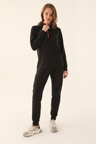 Arnetta Set pijama cu mânecă lungă pentru femei negre
