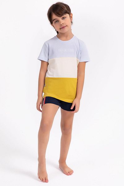 Arnetta All You Need Is Family Sky Blue Girl's Shorts Set
