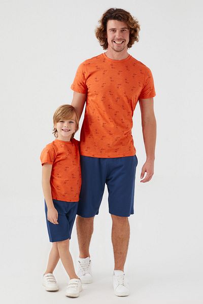 Arnetta Boy's Orange Bermuda Set