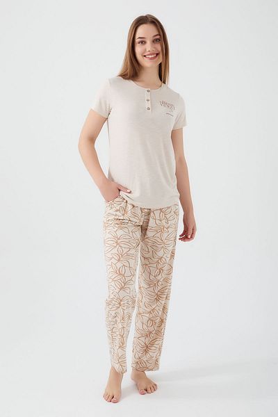 Pierre Cardin 8521 Tropical Vibes Γυναικεία κοστούμι πιτζάμα με κοντό μανίκι