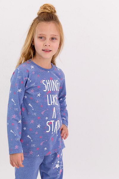 ROLY POLY Set de pijama pentru fetiță Rolypoly Shine Like A Star Blue Melange