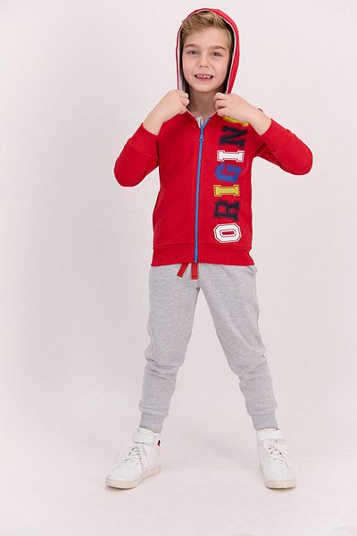 ROLY POLY Rolypoly Red Boy's Tracksuit Set - Zippered and Hooded