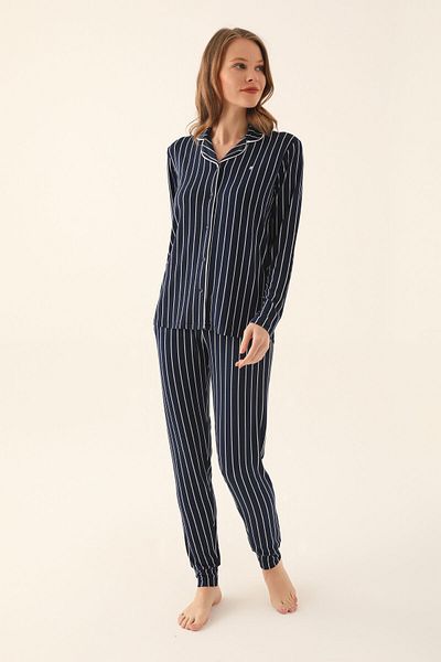 Pierre Cardin Navy Blue Women's Shirt Pajamas