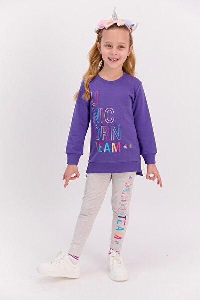 ROLY POLY Rolypoly Unicorn Team Violet Kız Çocuk Tayt Takım