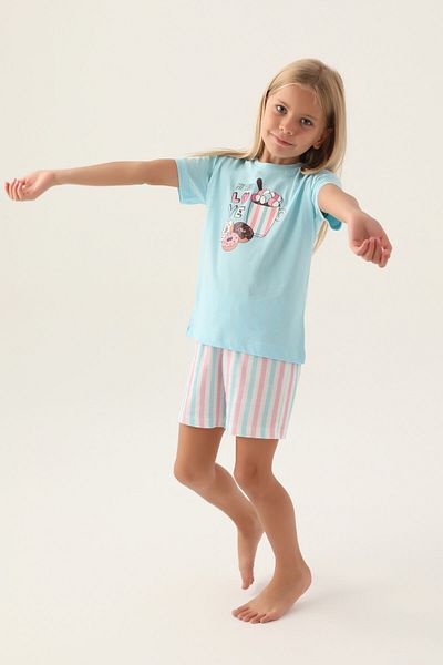 Arnetta Girl's Blue Shorts Suit