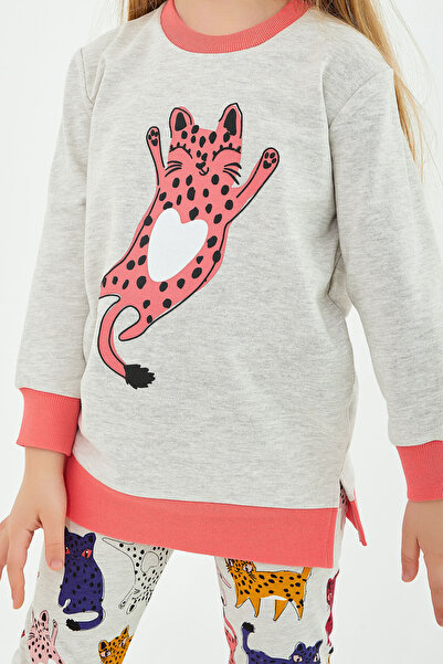 ROLY POLY Rolypoly Spotted Cat Beige Melange Girls' Tights Set