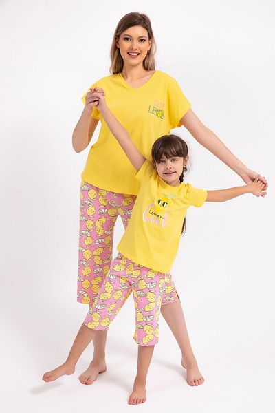 Arnetta Lemon Girl Yellow Girl's Capri Set