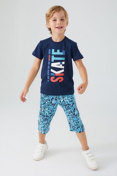 ROLY POLY Rolypoly Skate Time To Ride Navy Blue Boy Capri Suit