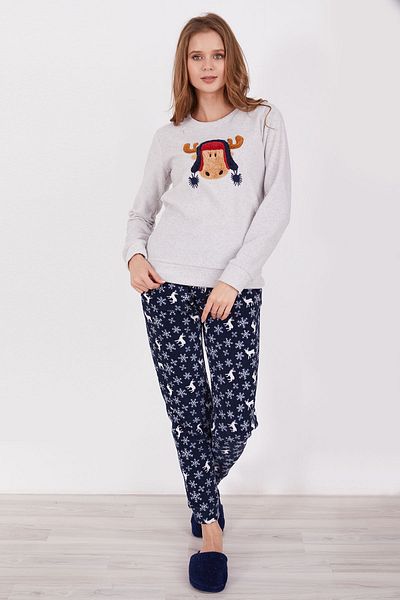 Arnetta Grimelanj Deer Long Sleeve Women's Pajamas Set