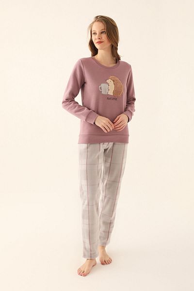 Arnetta Awesome Purple Women's Long Sleeve Pajama Set