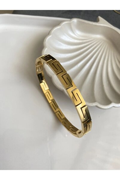 CozyChic سوار نسائي مسطح موديل المتاهة عالي الجودة من الفولاذ المقاوم للتشويه