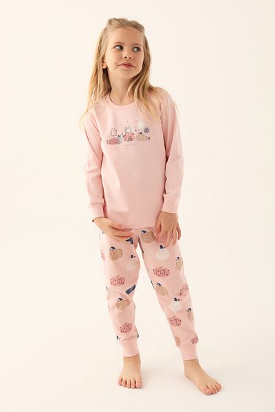 Rolypoly Powder Girl's Long Sleeve Pajama Set