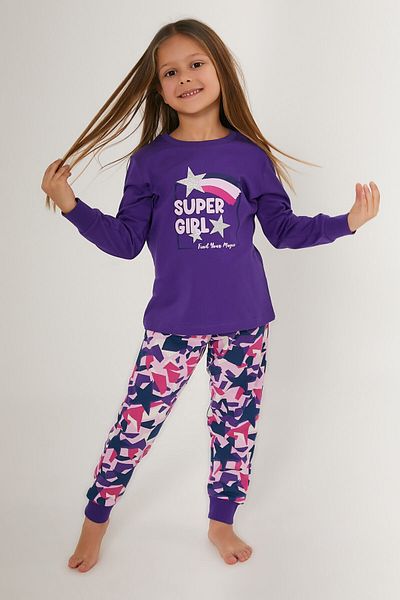 Rolypoly Girl's Purple Long Sleeve Pajama Set