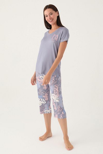 Pierre Cardin Plam Purple Women's Capri Suit