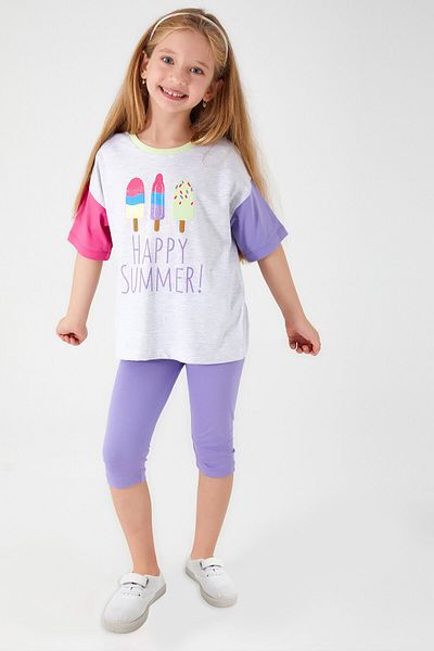 ROLY POLY Σετ κοριτσίστικα καλσόν Rolypoly Happy Summer Snow Melange