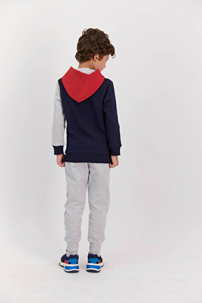 Batman Lisanslı Lacivert Erkek Çocuk Kapşonlu Eşofman Takımı