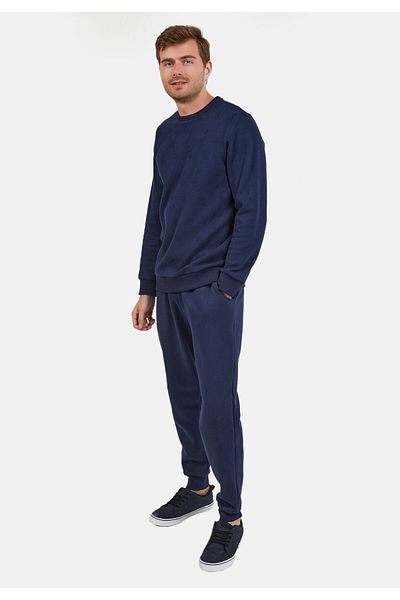 Arnetta Classic Navy Blue Boy's Long Sleeve Pajama Set