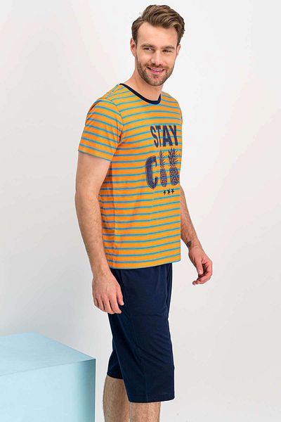 ROLY POLY Ανδρικό σετ Capri - Rolypoly Stay Cool, Πορτοκαλί, Crew Neck