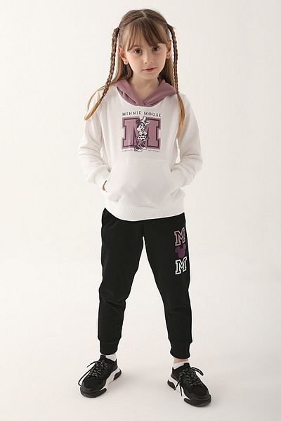 Minnie Mouse Disney Girls Cream Tracksuit Set