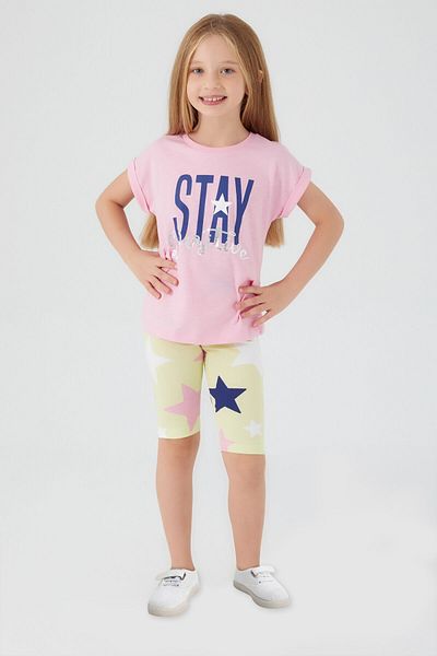 ROLY POLY Rolypoly Stay Positive Pink Girl's Bermuda Set
