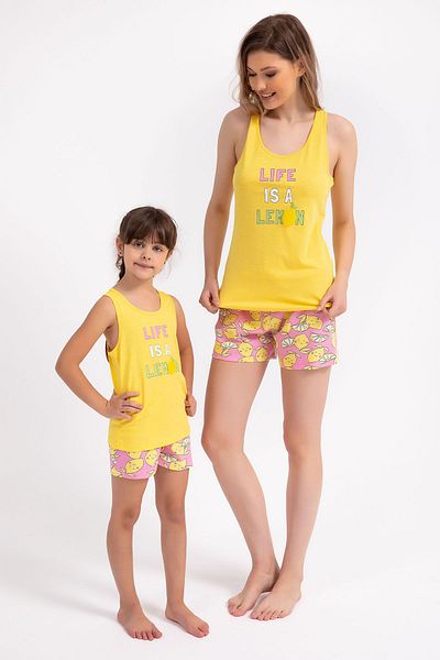 Arnetta Life Is A Lemon Yellow Women's Shorts Set