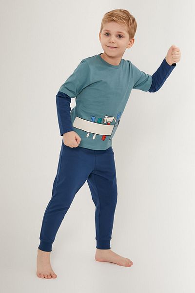 Rolypoly Tool Team Blue Boy's Long Sleeve Pajama Set