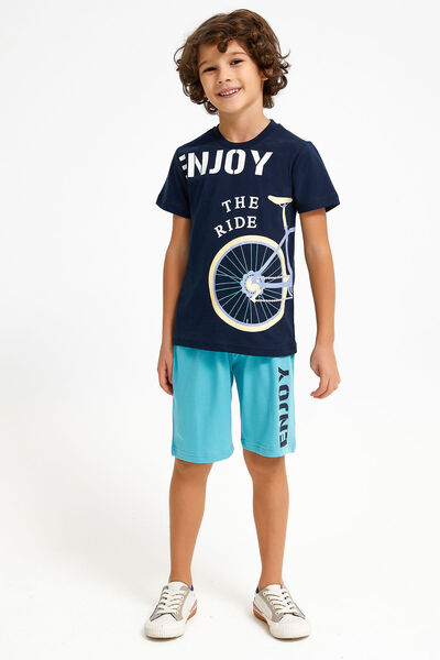 ROLY POLY Rolypoly Boy Navy Blue Bermuda Suit